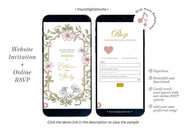 floral arch Wedding Invitation