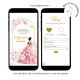 Butterfly Rose Gold Pink Quinceanera Princess Invitation