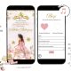 Winter Snowflakes Pink Princess Mexican Quinceañera Invitation