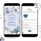Silver and Dusty Blue Boho Mis Quince Anos Invitation