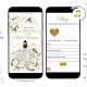 Q16 Digital Creamy White and Gold Floral Mis Quince Anos Mini Website