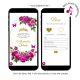 Geometric Fuchsia Pink Quinceanera Invitation