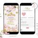 Winter Snowflakes Pink Mexican Quinceañera Invitation