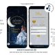 A13 Starry Night Blue Quinceañera Invitation