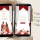 AC30 Red Rose Floral Wedding Indian Invitation
