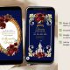 A15 Fairytale Royal Blue and Red Rose Quinceañera Invitation