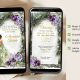 Sage Green Purple Whimsical Forest Quinceañera Invitation
