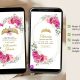 A16 Geometric Fuchsia Pink And Gold Mexican Princess Quinceañera Invitation