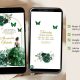 Boho Gold Green Emerald Beautiful Princess Mexican Quince Anos Invitation
