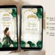 A12 Emerald Green Ballroom Quinceañera Invitation