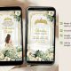 Sage Floral Ballroom Quinceañera Invitation