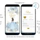 A16 Dusty Blue And Gold Mexican Princess Quinceañera Invitation
