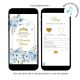 Elegant Dusty Blue Mis Quince Anos Butterfly Garden Invitation