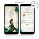 A12 Emerald Green Ballroom Quinceañera Invitation