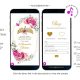 A16 Geometric Fuchsia Pink And Gold Mexican Princess Quinceañera Invitation