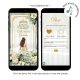 Sage Floral Ballroom Quinceañera Invitation