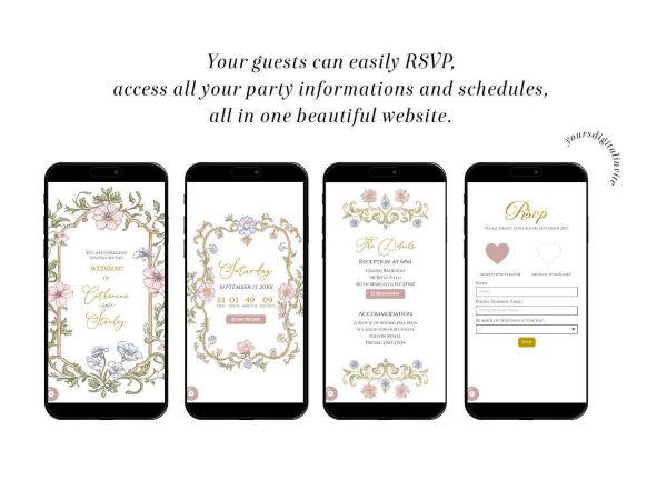 floral arch Wedding Invitation