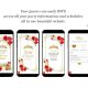 Gold Red Mexican Floral Quinceanera Invitation