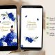 Elegant Royal Gold Royal Blue Quinceanera Princess Invitation