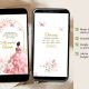 Butterfly Rose Gold Pink Quinceanera Princess Invitation