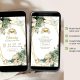 Fairytale Castle Sage Green Floral Mexican Princess Quinceañera Invitation