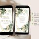 A6 Sage Green Floral Mexican Princess Quinceañera Invitation