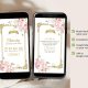 A10 Grand Royal Palace Pink Floral Quinceañera Invitation