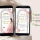 A11 Cherry Blossom Garden Fairy Quinceañera Invitation