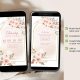 A6 Boho Blush Pink Mexican Princess Quinceañera Website Invitation