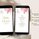 Pink Cherry Blossom Princess Quinceañera Invitation