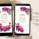 Geometric Fuchsia Pink Quinceanera Invitation