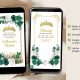 Gold Emerald Green Mexican Floral Quinceanera Invitation