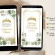 Gold Sage Green Mexican Floral Quinceanera Invitation