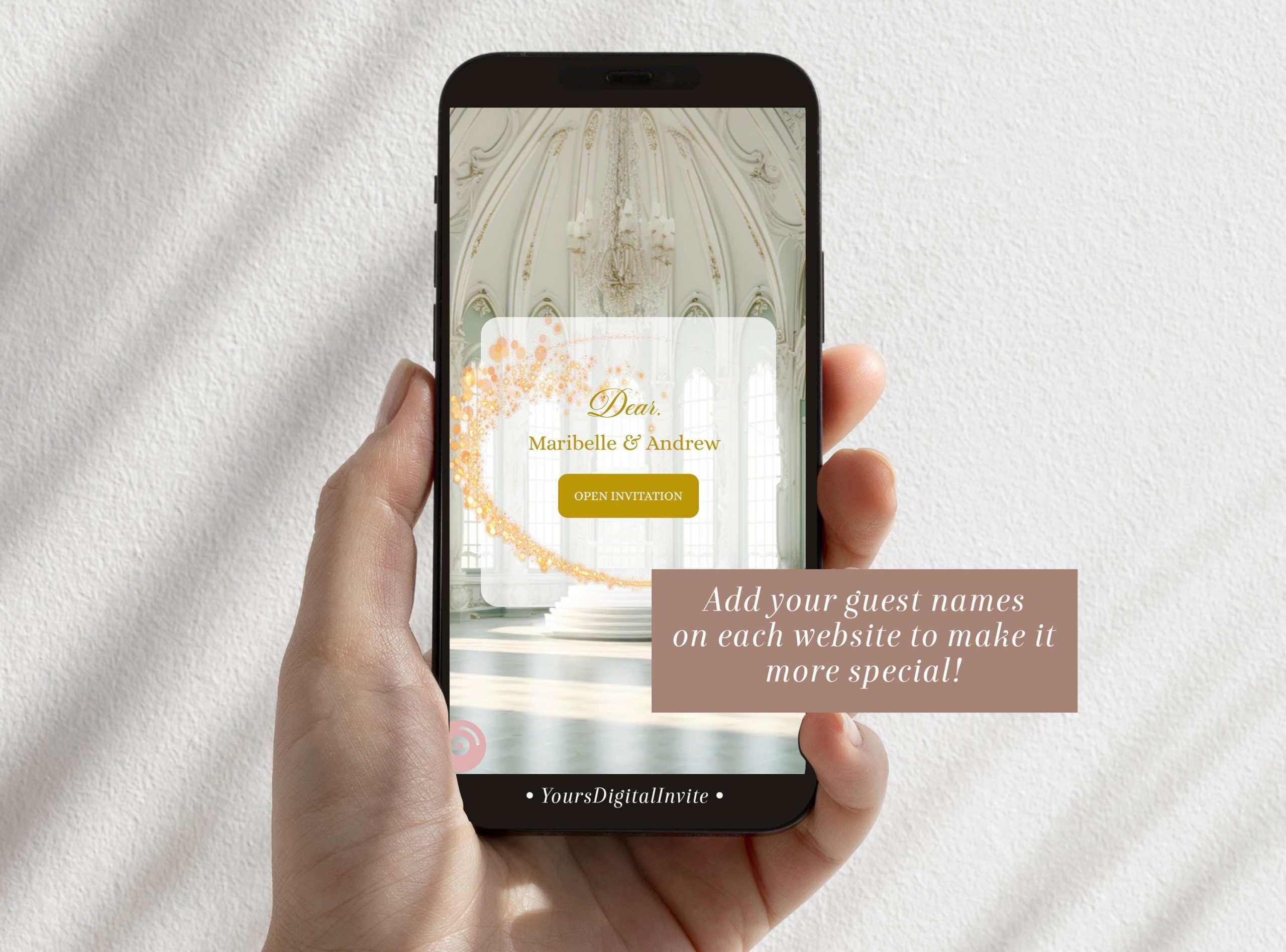 Pink Sage Floral Ballroom Quinceañera Invitation