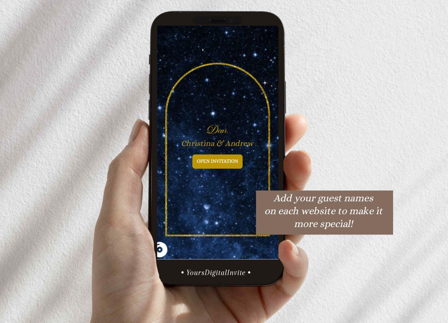 A13 Starry Night Blue Quinceañera Invitation