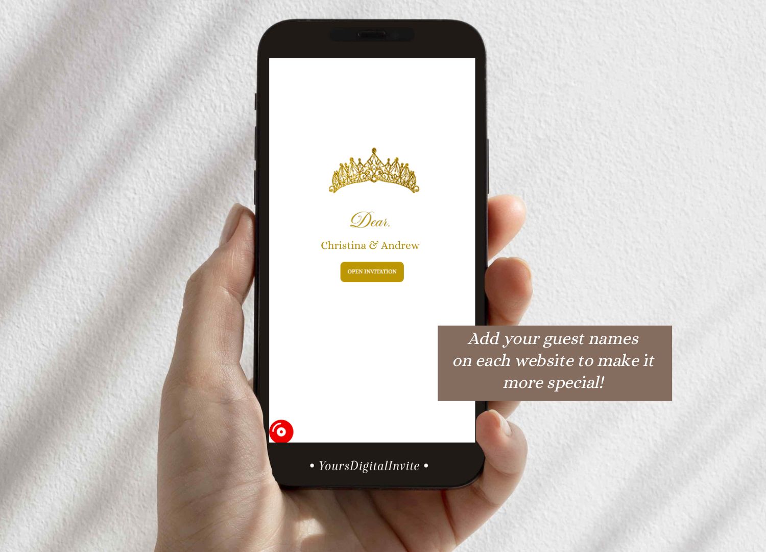 5 q39 red Gold Red Mexican Floral Quinceanera Invitation