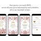A15 Fairytale Princess Castle Pink Floral Quinceañera Invitation
