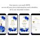 Geometric Royal Blue And Gold Mexican Princess Quinceañera Invitation