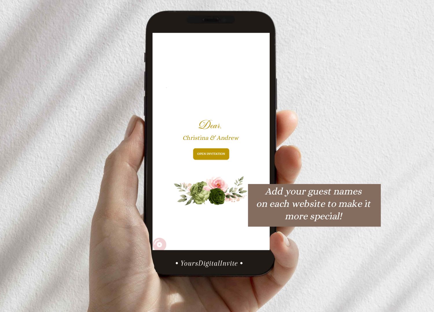 Custom (1) Geometric Butterfly Blush Pink and Sage Green Quinceañera Invitation