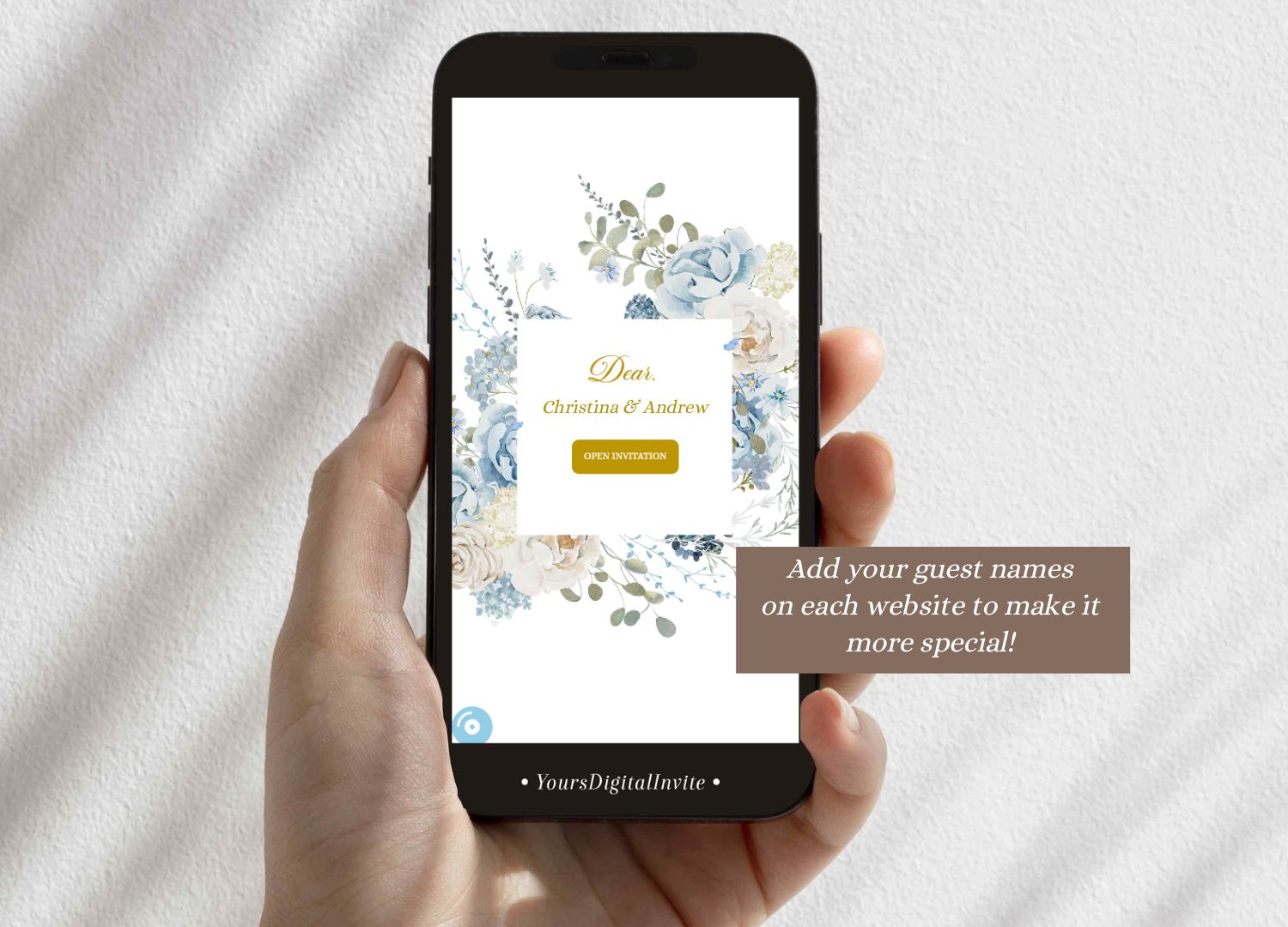 Custom Dusty Blue And Gold Mexican Princess Quinceañera Invitation