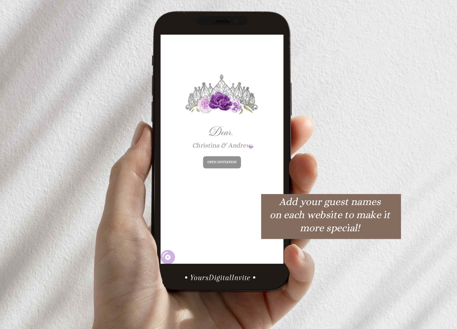 Purple And Silver Mexican Princess Quinceañera Invitation