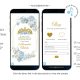 Dusty Blue And Gold Mexican Princess Quinceañera Invitation