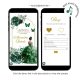 Boho Gold Green Emerald Beautiful Princess Mexican Quince Anos Invitation