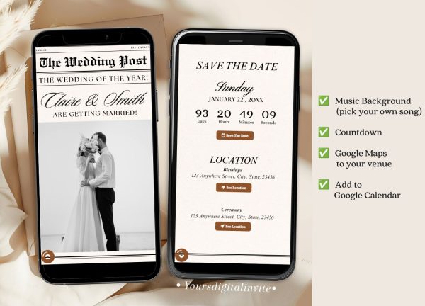 Wedding Newspaper Invitation