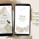 Boho Sage Green and Blush Pink Pampass Grass Quinceanera Princess Invitation
