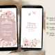 Butterfly Rose Gold Pink Quinceanera Invitation