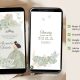 A18 Boho Sage Green Pampass Grass Quinceanera Princess Invitation