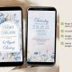 A4 Blue Hydrangea Baby Shower Invitation