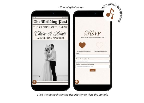 Wedding Newspaper Invitation