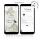 A18 Boho Sage Green Pampass Grass Quinceanera Princess Invitation